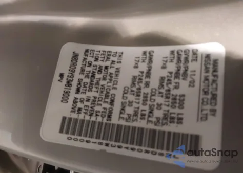 2003 Nissan Pathfinder Le z USA, uszkodzony, nr VIN JN8DR09Y93W819000